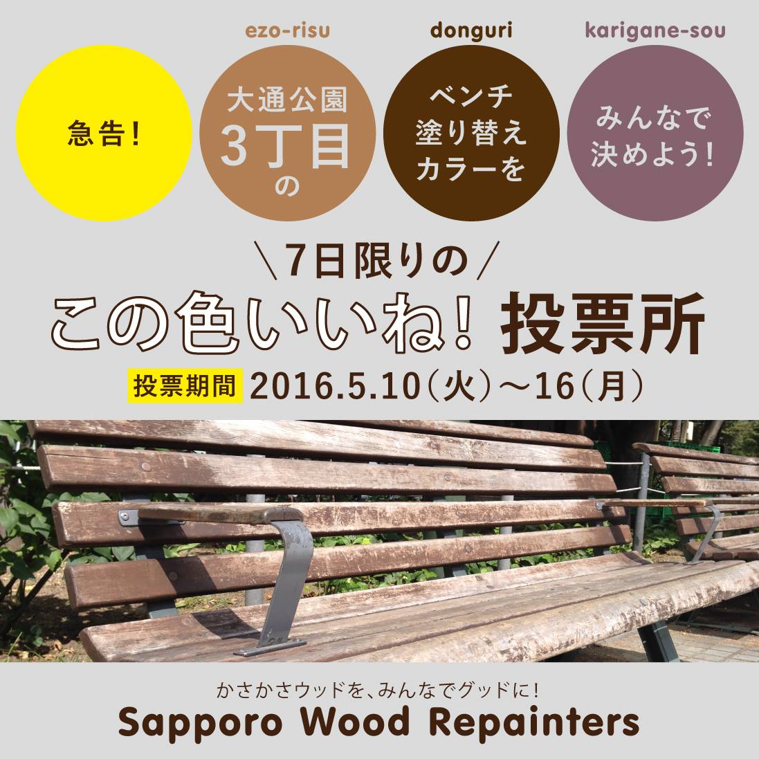 Sapporo Wood Repainters この色いいね！投票所